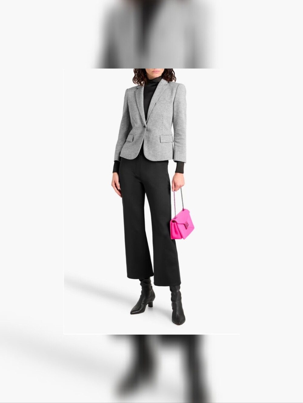 THEORY Houndstooth Jacquard Knit Blazer 8